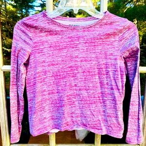Old navy girls large purple long sleeve cropped style shirt